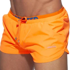Addicted Shorts De Bain-Short de Bain Double Waistband Orange