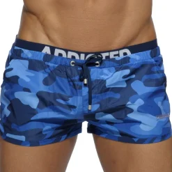 Addicted Shorts De Bain-Short de Bain Double Waistband Camouflage Marine
