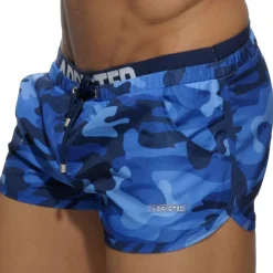 Addicted Shorts De Bain-Short de Bain Double Waistband Camouflage Marine
