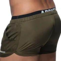 Addicted Shorts De Bain-Short De Bain Double Waistband Kaki