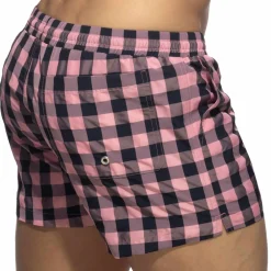 Addicted Shorts De Bain-Short de Bain Flashy Squares Rose