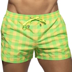 Addicted Shorts De Bain-Short de Bain Flashy Squares Jaune