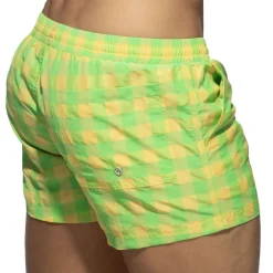 Addicted Shorts De Bain-Short de Bain Flashy Squares Jaune