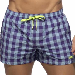 Addicted Shorts De Bain-Short de Bain Flashy Squares Violet