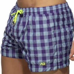 Addicted Shorts De Bain-Short de Bain Flashy Squares Violet