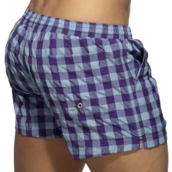 Addicted Shorts De Bain-Short de Bain Flashy Squares Violet