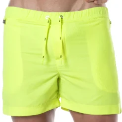 TOF Paris Shorts De Bain-Short de Bain Long Jaune Fluo