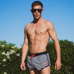 SKU Shorts De Bain-Short de Bain Marinière