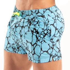 TOF Paris Shorts De Bain-Short de Bain Mi-Cuisse Imprimé Bleu