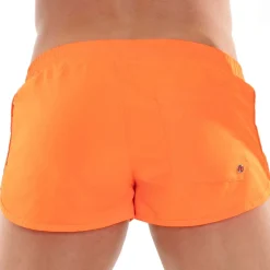 TOF Paris Shorts De Bain-Short de Bain Mini Neon Orange Fluo