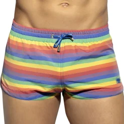 ES Collection Shorts De Bain-Short de Bain Multi Stripes Arc-en-Ciel