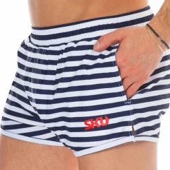 SKU Shorts De Bain-Short de Bain Sport Marinière
