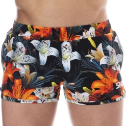 SKU Shorts De Bain-Short de Bain Tropical Summer Noir