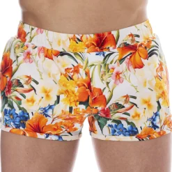 SKU Shorts De Bain-Short de Bain Tropical Summer Blanc