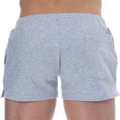 SKU Shorts / Caleçons|Shorts-Short de Sport Coton Gris Chiné