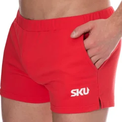 SKU Shorts / Caleçons|Shorts-Short de Sport Coton Rouge