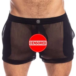 L'Homme invisible Shorts / Caleçons-Short Flowy Chantilly Noir