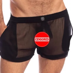 L'Homme invisible Shorts / Caleçons-Short Flowy Chantilly Noir