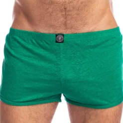 L'Homme invisible Shorts / Caleçons-Short Freedom Nieuport Lin Vert Emeraude