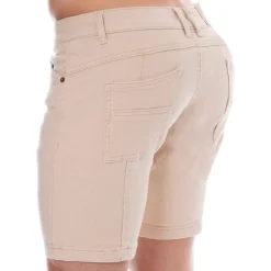 SKU Jeans Fesses Rondes|Fesses Rondes-Short Jeans Original Super Push-Up Beige