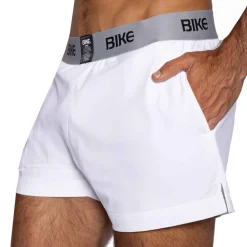 Bike Shorts-Short Jock Blanc