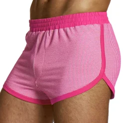 Modus Vivendi Shorts / Caleçons|Shorts-Short Jogging Pied de Coq Fuchsia