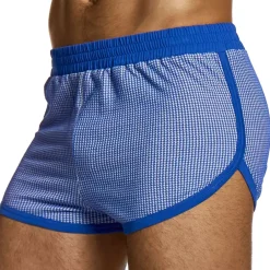 Modus Vivendi Shorts / Caleçons|Shorts-Short Jogging Pied de Coq Bleu