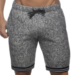 Addicted Shorts / Caleçons|Shorts-Short Long Polaire Noir Tacheté