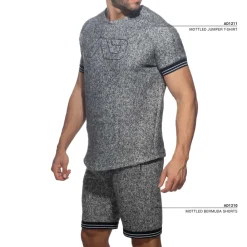 Addicted Shorts / Caleçons|Shorts-Short Long Polaire Noir Tacheté