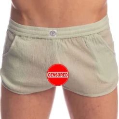 L'Homme invisible Shorts / Caleçons-Short Lounge Split Beynac Emeraude