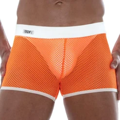 TOF Paris Shorts-Short Neon Mesh Orange Fluo