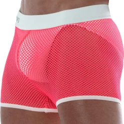 TOF Paris Shorts-Short Neon Mesh Rose Fluo