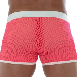TOF Paris Shorts-Short Neon Mesh Rose Fluo