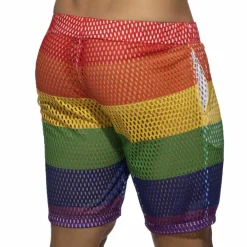 Addicted Shorts-Short Rainbow Mesh Arc-en-Ciel