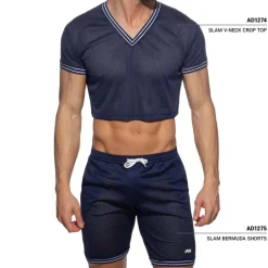 Addicted Shorts-Short Slam Mesh Bleu Marine