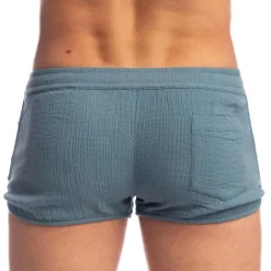 L'Homme invisible Shorts / Caleçons-Short Split Palm Spring Bleu Alizé