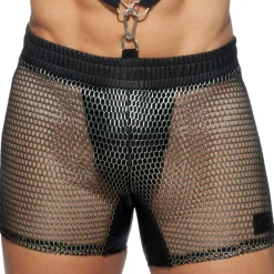 Addicted Tenues Sexy|Shorts-Short Sport C-Through Mesh Noir