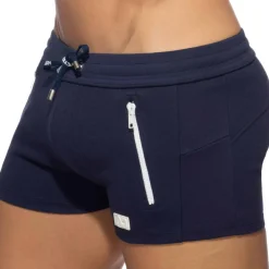 Addicted Shorts-Short Sport Double Zip Bleu Marine
