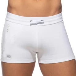 Addicted Shorts-Short Sport Poche Zippée Blanc