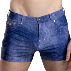 Andrew Christian Shorts-Short Stretch Denim Indigo