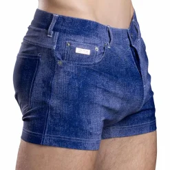 Andrew Christian Shorts-Short Stretch Denim Indigo