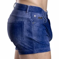 Andrew Christian Shorts-Short Stretch Denim Indigo