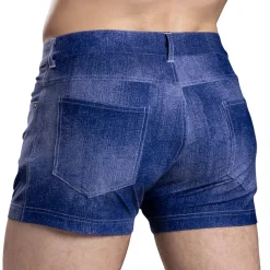 Andrew Christian Shorts-Short Stretch Denim Indigo