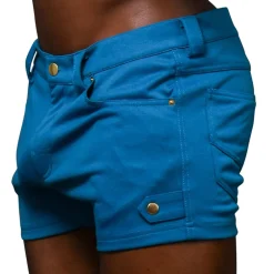 Andrew Christian Shorts-Short Summer Stretch Skinny Bleu Paon