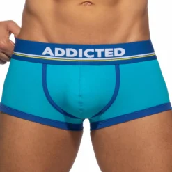 Addicted Shortys|Boxers-Shorty Basic Colors Coton Bleu Turquoise
