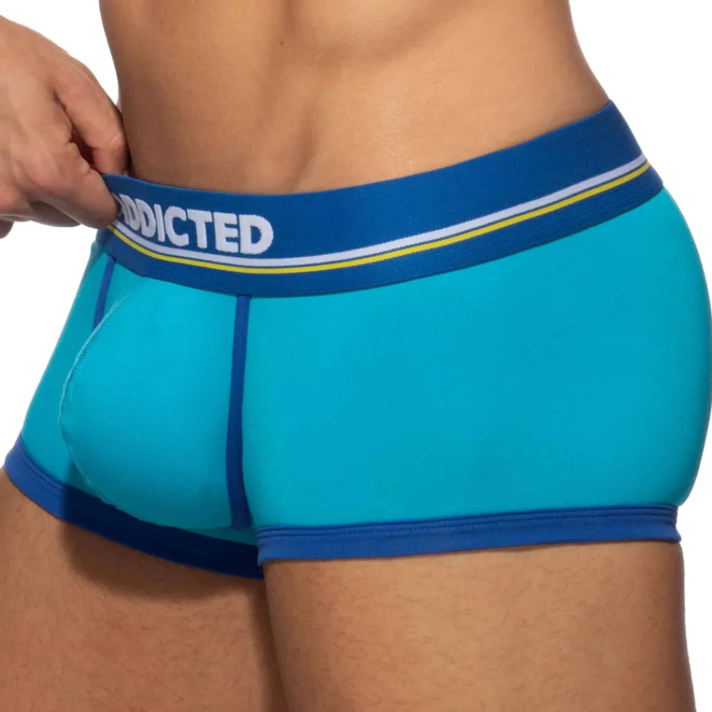 Addicted Shortys|Boxers-Shorty Basic Colors Coton Bleu Turquoise