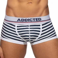 Addicted Shortys|Boxers-Shorty Basic Colors Coton Marin - Blanc