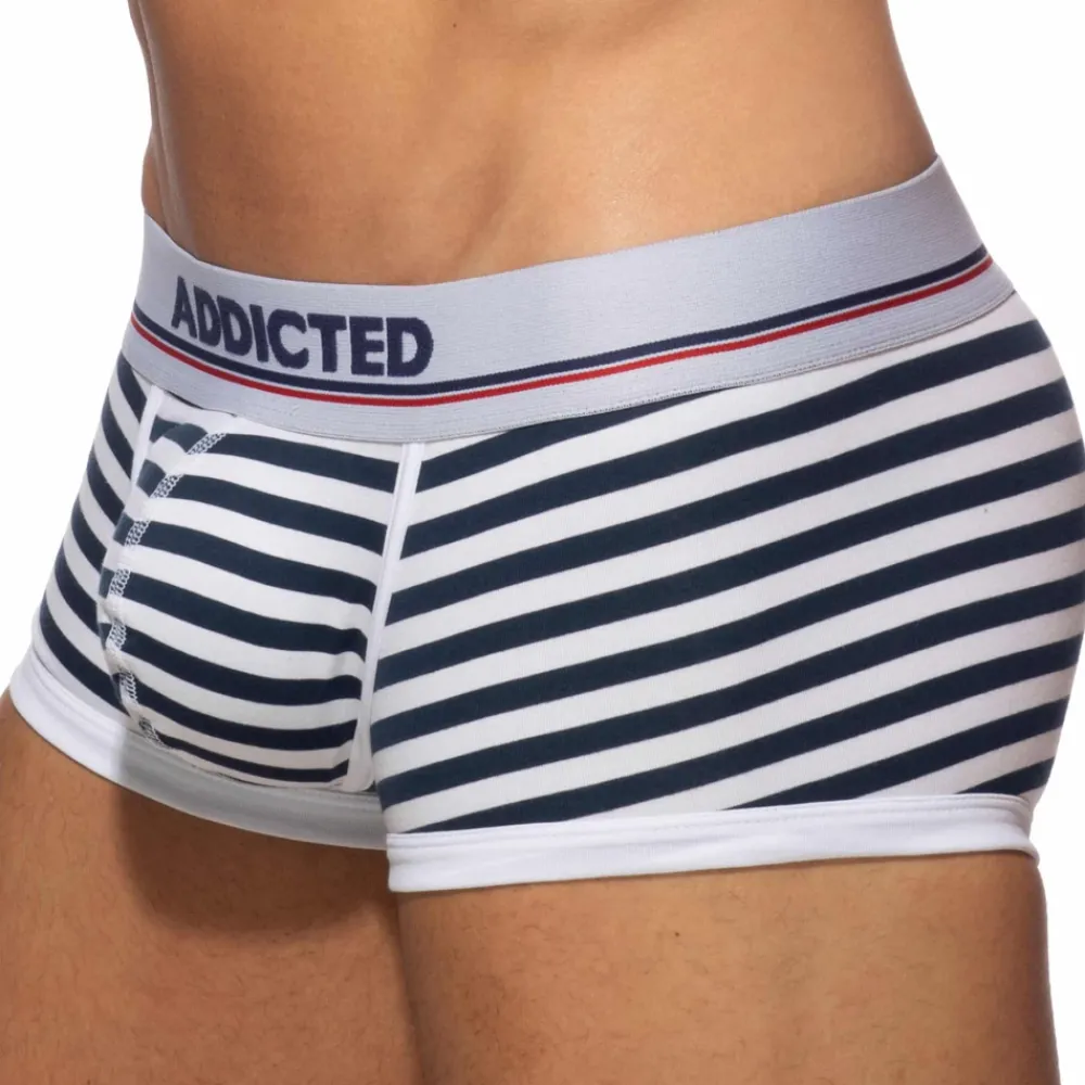 Addicted Shortys|Boxers-Shorty Basic Colors Coton Marin - Blanc
