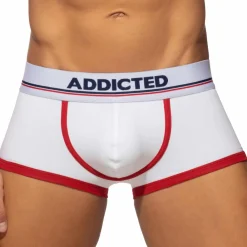 Addicted Shortys|Boxers-Shorty Basic Colors Coton Blanc - Rouge