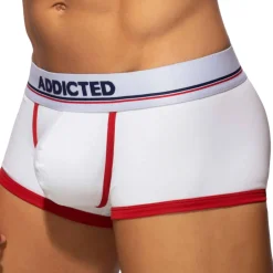 Addicted Shortys|Boxers-Shorty Basic Colors Coton Blanc - Rouge